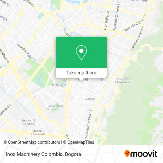 Inox Machinery Colombia map