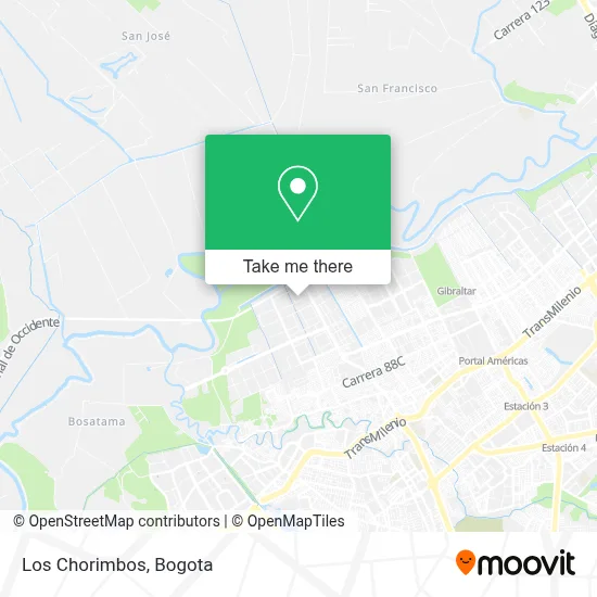 Los Chorimbos map