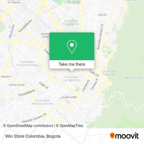 Win Store Colombia map