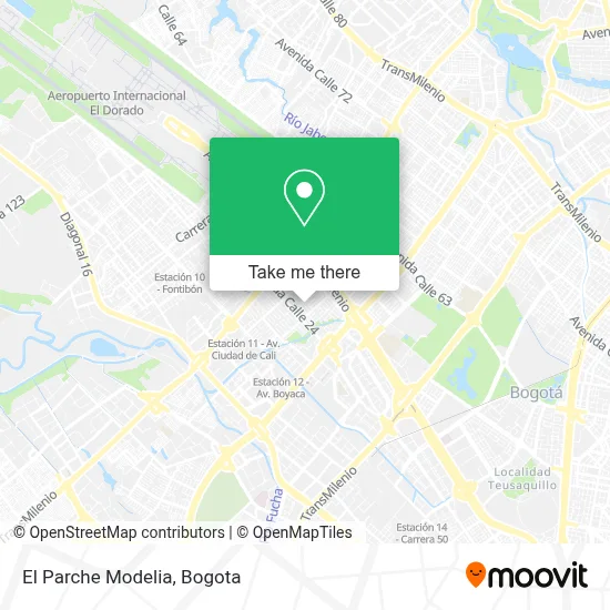 El Parche Modelia map