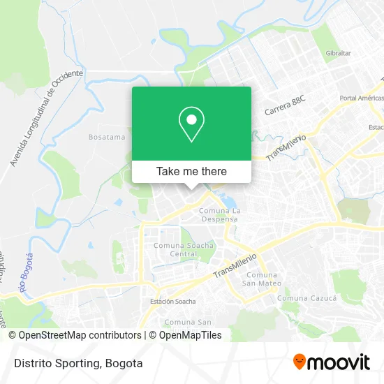 Distrito Sporting map
