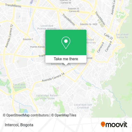 Intercol map