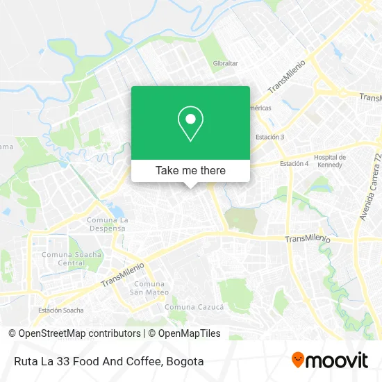 Ruta La 33 Food And Coffee map