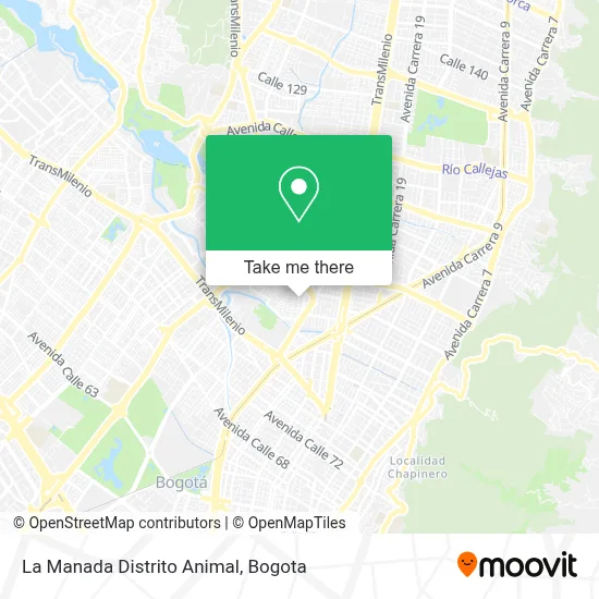 La Manada Distrito Animal map