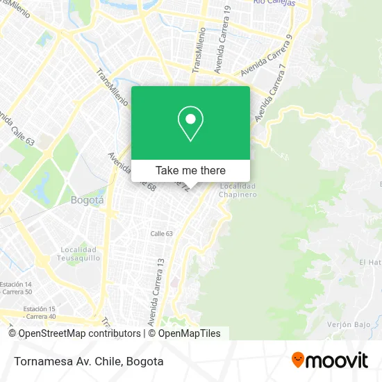 Tornamesa Av. Chile map