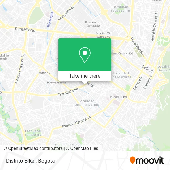 Distrito Biker map