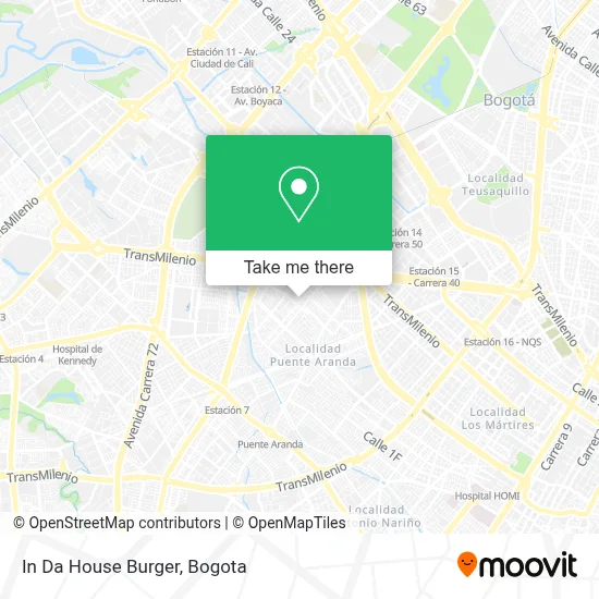 In Da House Burger map