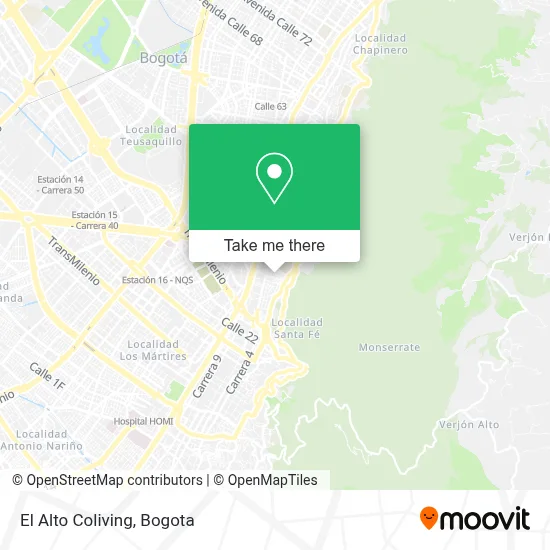 El Alto Coliving map