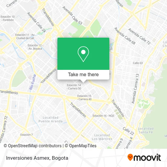 Inversiones Asmex map