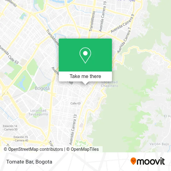 Tomate Bar map