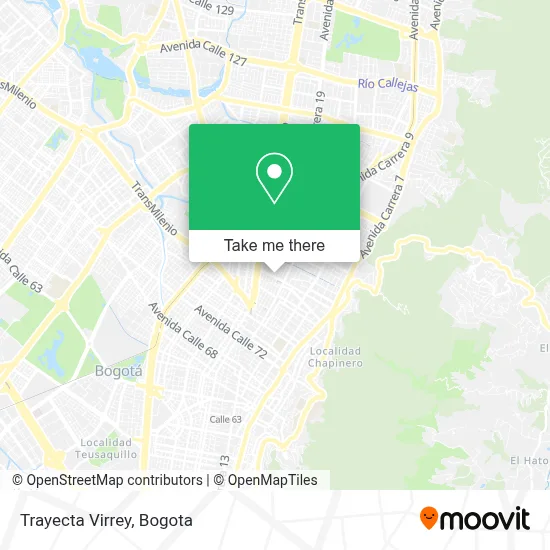 Trayecta Virrey map