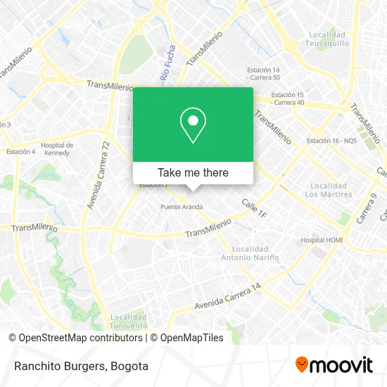 Ranchito Burgers map