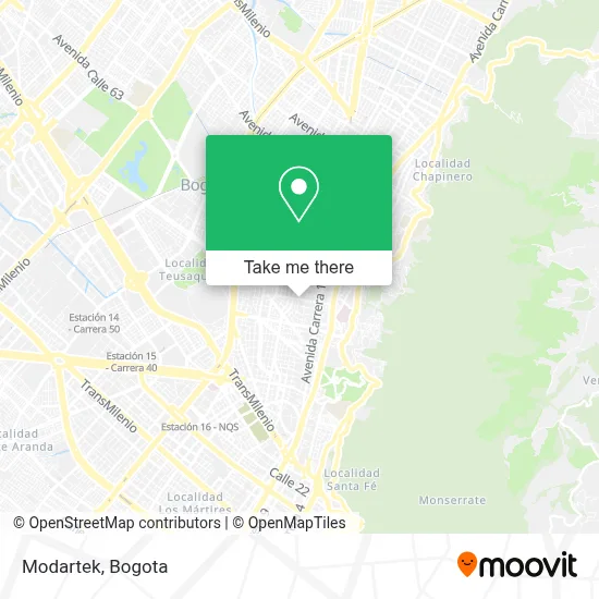 Modartek map