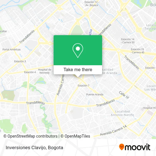Inversiones Clavijo map