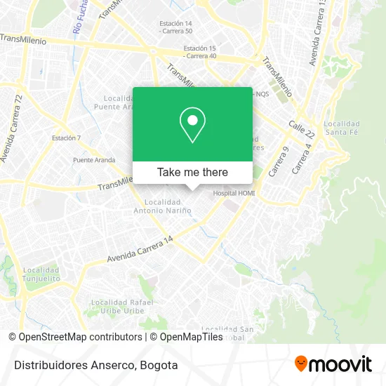 Distribuidores Anserco map