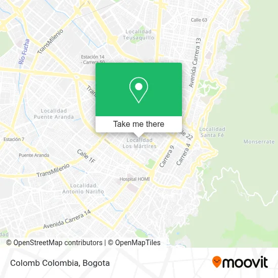 Colomb Colombia map
