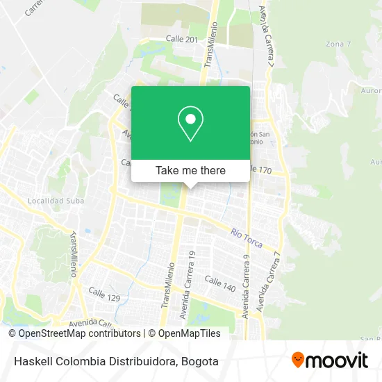 Haskell Colombia Distribuidora map