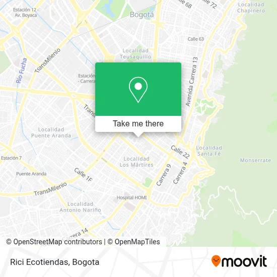 Rici Ecotiendas map