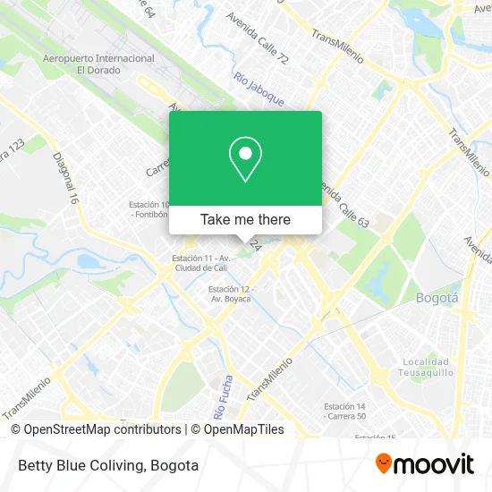 Betty Blue Coliving map