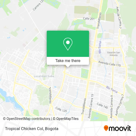 Tropical Chicken Col map