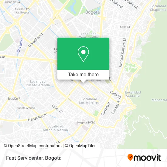 Fast Servicenter map