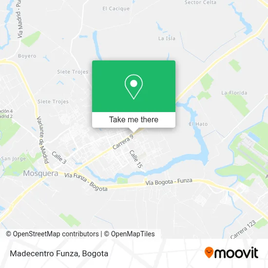 Madecentro Funza map