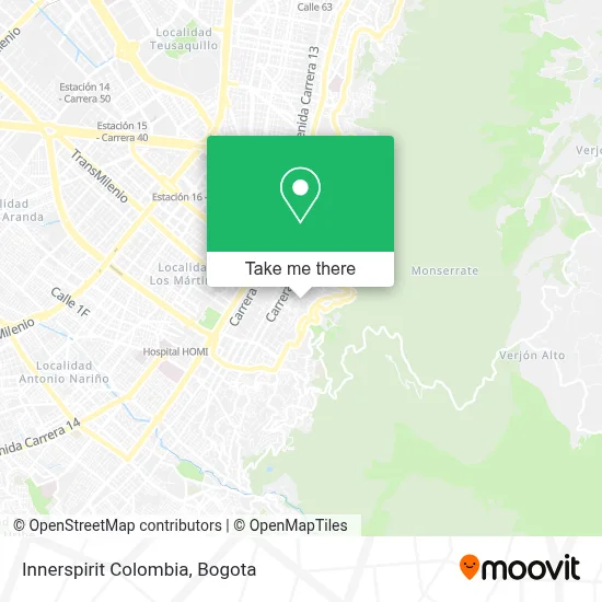 Innerspirit Colombia map