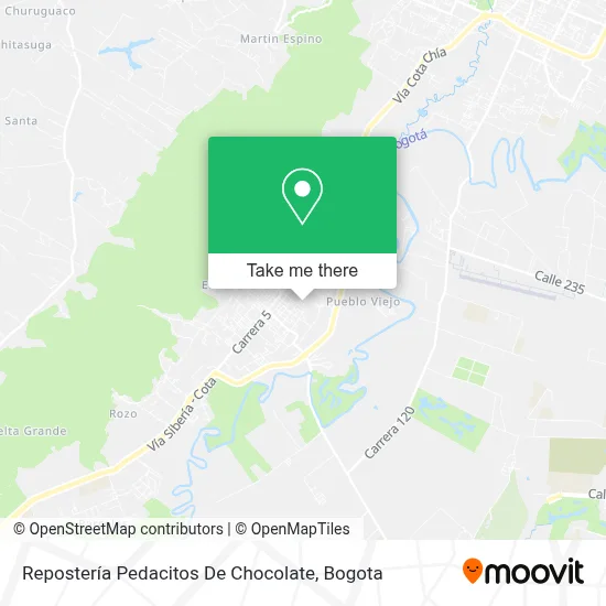 Repostería Pedacitos De Chocolate map