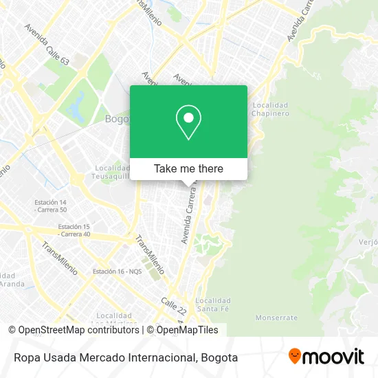 Ropa Usada Mercado Internacional map