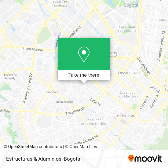Estructuras & Aluminios map