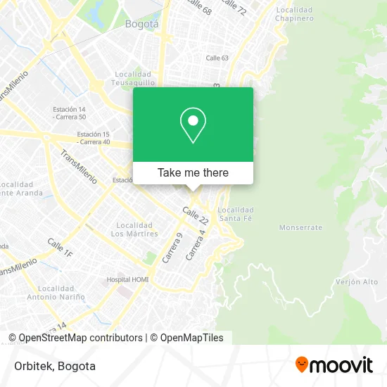 Orbitek map