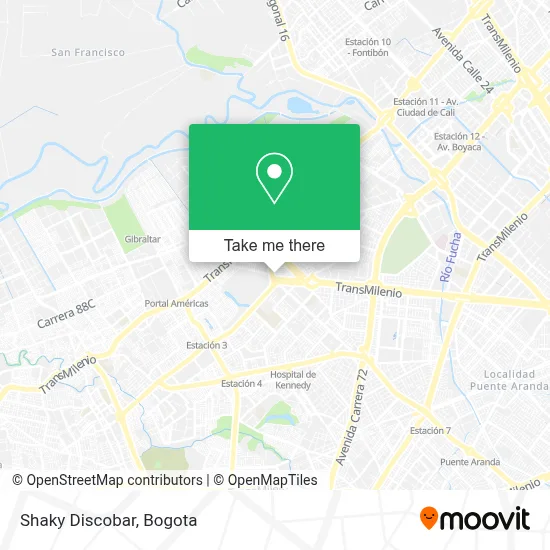 Shaky Discobar map
