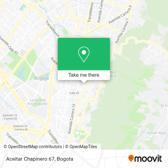 Aceitar Chapinero 67 map