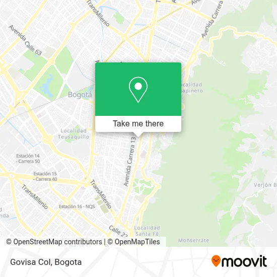 Govisa Col map