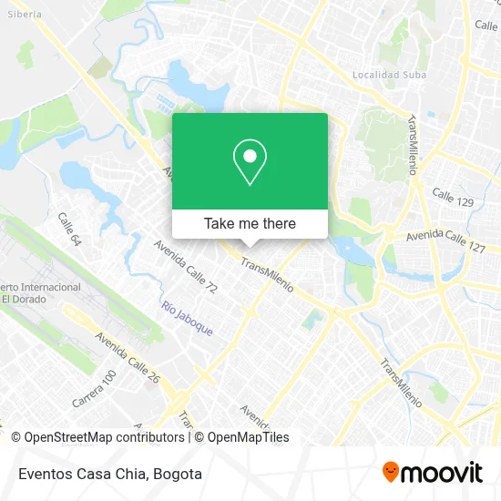 Eventos Casa Chia map