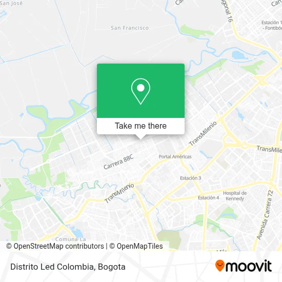Distrito Led Colombia map