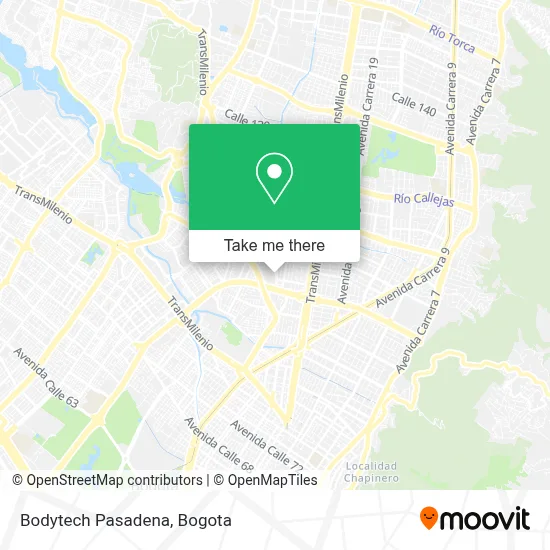 Bodytech Pasadena map