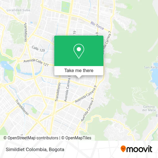 Simildiet Colombia map