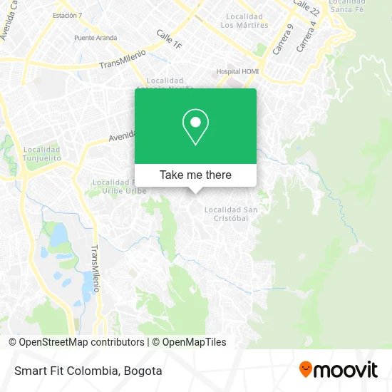 Smart Fit Colombia map