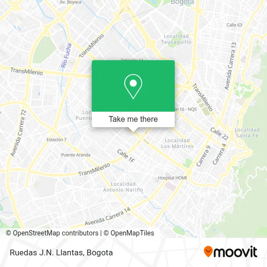 Ruedas J.N. Llantas map