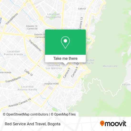 Red Service And Travel map