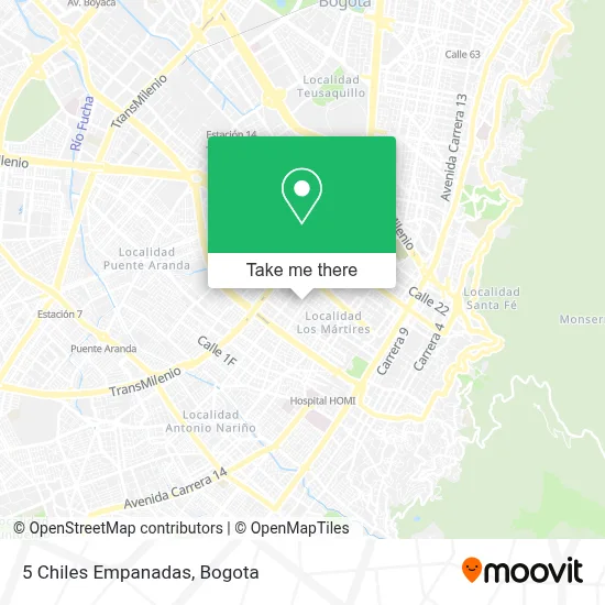 5 Chiles Empanadas map