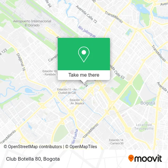 Club Botella 80 map