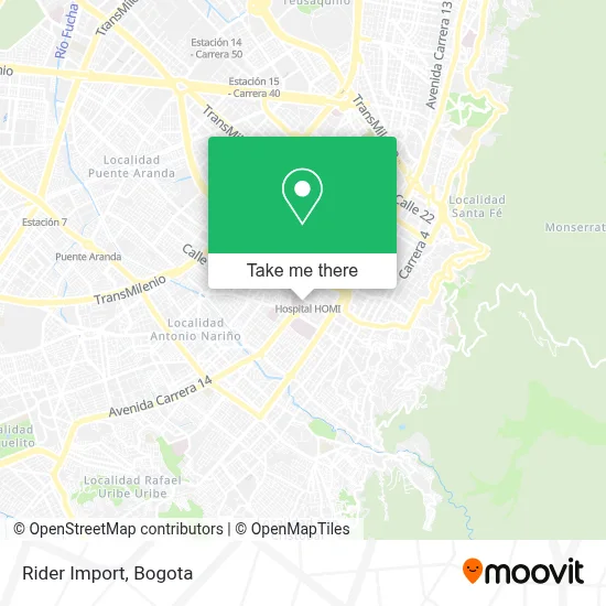 Mapa de Rider Import