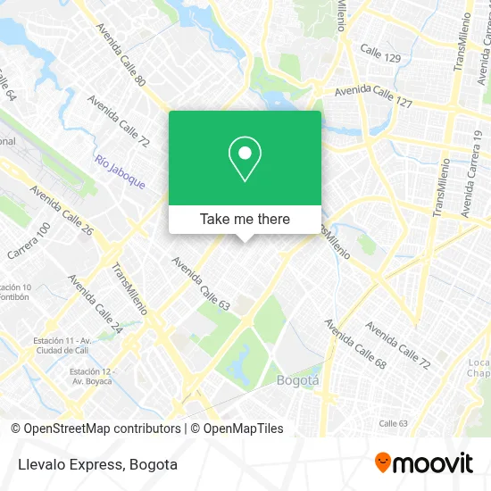 Llevalo Express map