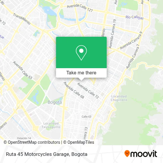 Ruta 45 Motorcycles Garage map