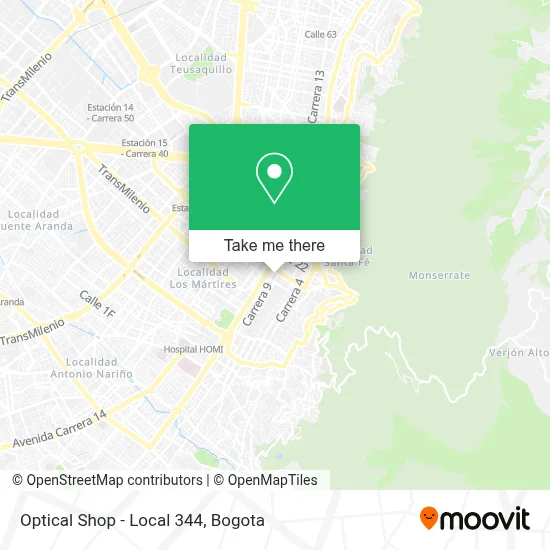 Optical Shop - Local 344 map