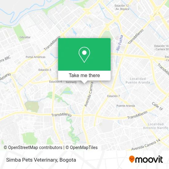 Simba Pets Veterinary map