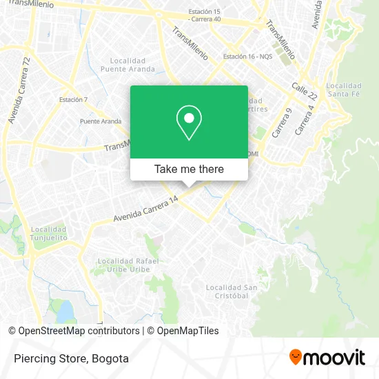 Piercing Store map