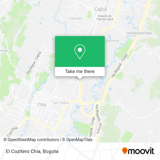 El Cozitero Chía map